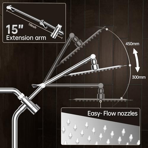 All Metal 10"Luxurious Rain Shower Head with Handheld Spary