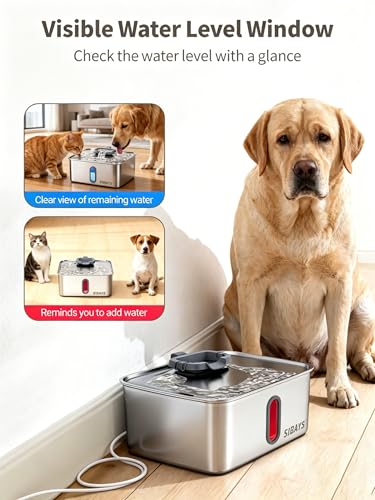 4Gal 15L Dog Water Fountain for Large Dogs