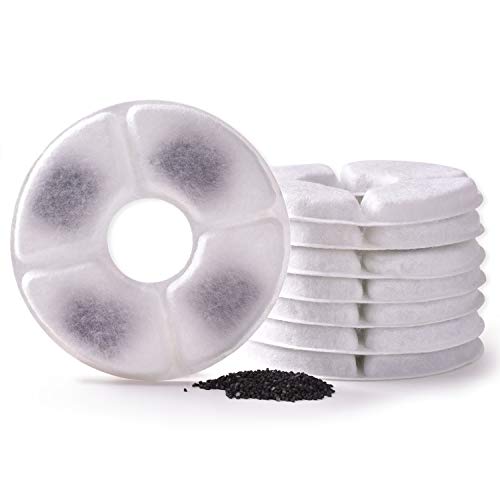 Rarloner 8 Pack Pet Fountain Filters for 1.6L Cat Water Fountain (8 Count)