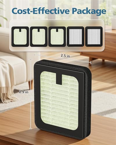 5 Pack Dryer Advanced Filter Replacement for Baby Brezza Baby Bottle Washer (5 Count)