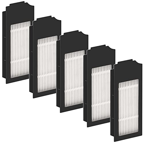 5 Pack) N20 Plus HEPA Filter Compatible With ECOVACS DEEBOT N20 Plus/ N20 Pro Plus/ X1 Omni/ T10/ T10 Plus/ T10 Turbo/ T10 Omni, Robot Vacuum Filter Kit, Replacement Filters Accessories, Black (5 Count)