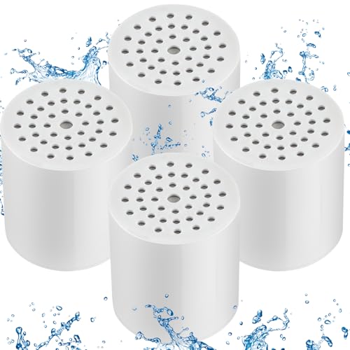 4 Pack 15 Stage Shower Filter Replacement Cartridge Filter with Vitamin C Shower Head Replacement for Hard Water by Cenipar (4 Count)