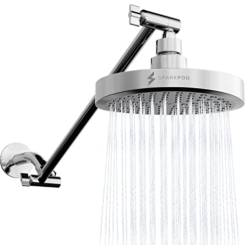 6" Round Rain Shower Head with 16" Shower Arm
