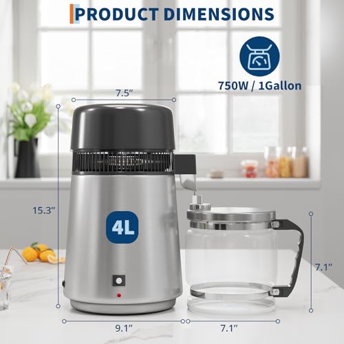 4L Countertop Water Distiller