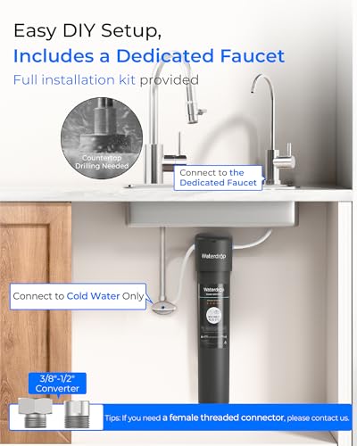 15UB Under Sink Water Filter System with Dedicated Faucet (730 day)