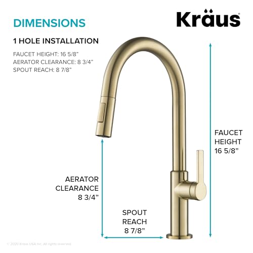 Champagne Bronze Pull Down Kitchen Faucet KPF