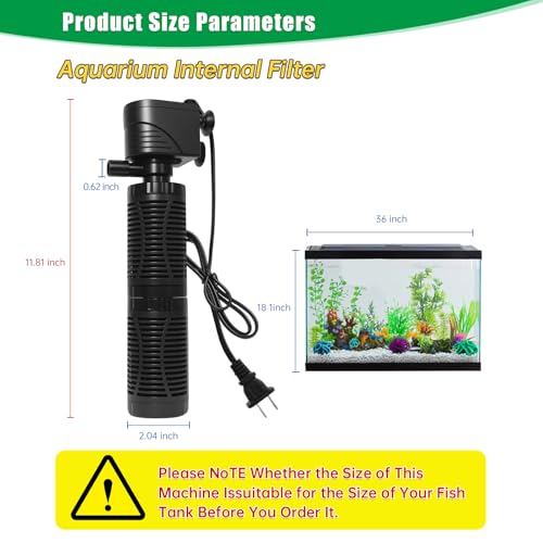 20W Submersible Aquarium Filter for 50