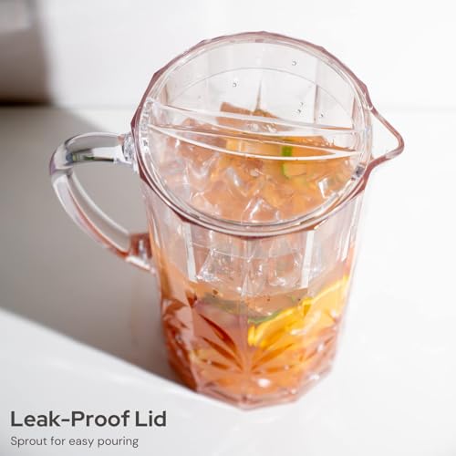 Shatterproof Tritan Plastic Water Pitcher With Lid
