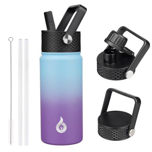 18oz Insulated Water Bottle with Straw Lid