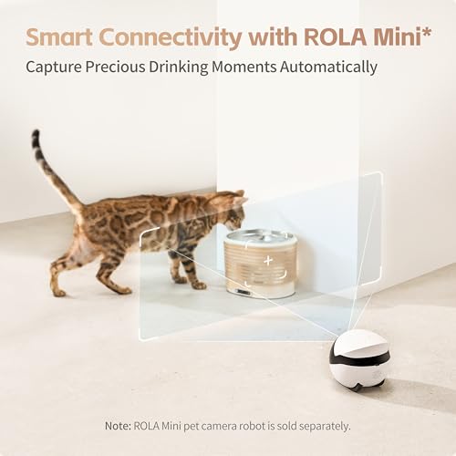 ROLA Cat Water Fountain with Pumpless Design