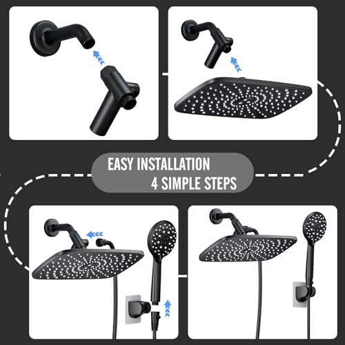 11.8“ Rain Shower Head with Handheld