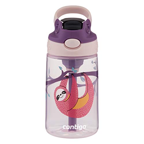 Kids Straw Water Bottle with AUTOSPOUT Lid 14oz Sloths