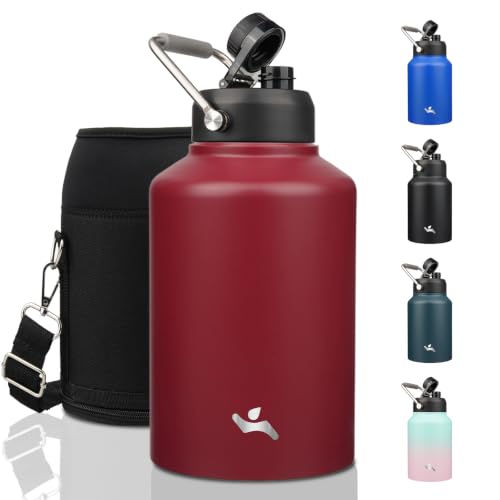 128 oz Insulated Stainless Steel Water Bottle Jug with Handle