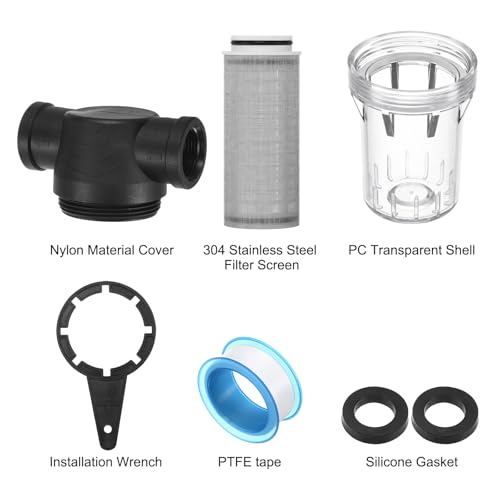 3 Pack Water Pump Strainer with 100 Mesh Stainless Steel Filter Screen
