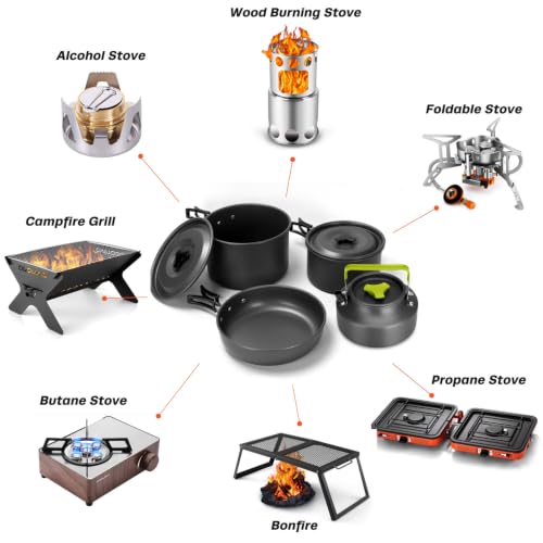 29pcs Camping Cookware Mess Kit