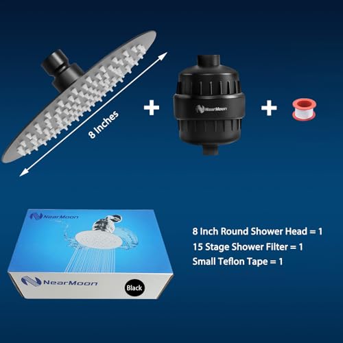 Shower Head and 15 Stage Shower Filter Combo