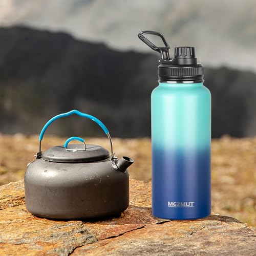 32oz Metal Sports Insulated Water Bottle with 2 Lids
