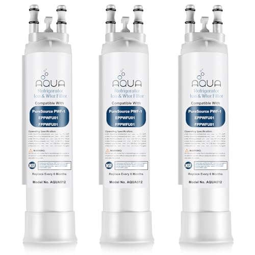 AQUA012 FPPWFU01 Water Filter Replacement Compatible with EPPWF01 PureAdvantage PWF (3 Count)