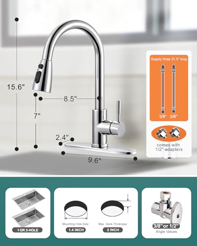 Touchless Kitchen Faucet Stainless Steel