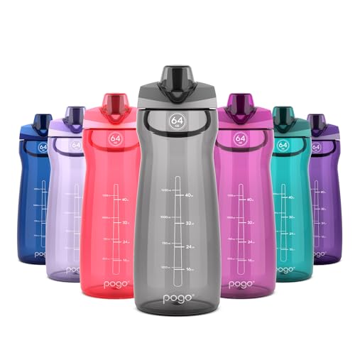 64oz Plastic Water Bottle with Chug Lid and Carry Loop