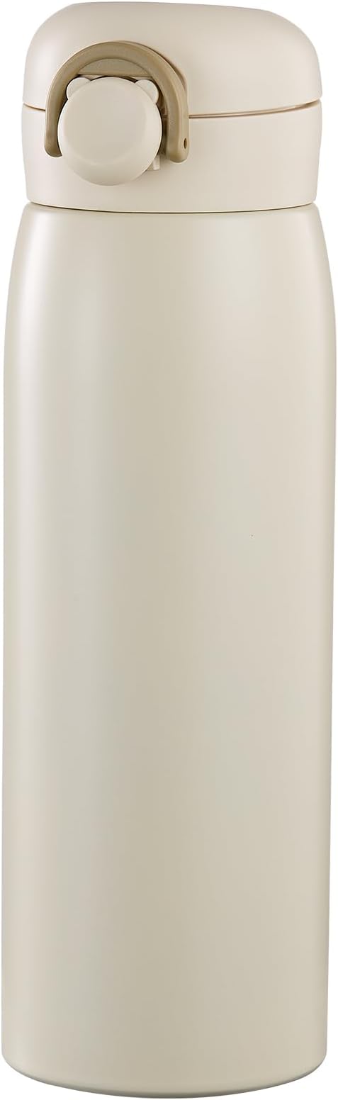 17 oz Mini Water Bottle Small Stainless Steel Thermoses - Insulated Vacuum, Leak Proof, Keeps Drinks Hot/Cold - Ideal for Coffee, beverage, Water - White