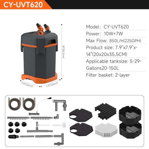 External Canister Filter for Aquariums