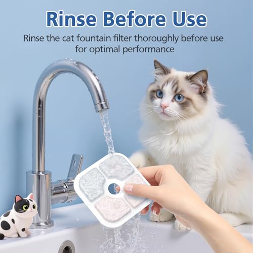 25 Pack Cat Fountain Filter Compatible with Catit PIXI Drinking Fountain (25 Count)