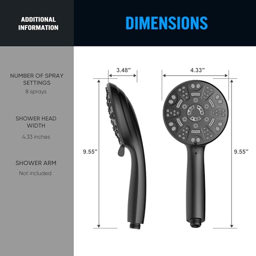 8 Setting Handheld Shower Head