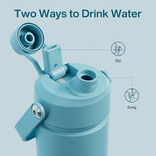 Insulated Water Bottle with Straw Stainless Steel Water Bottle