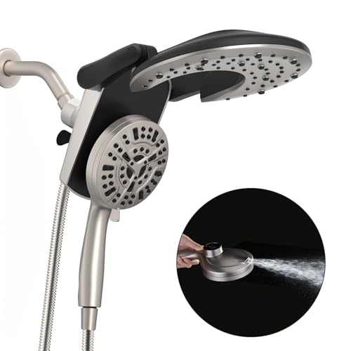 Foldable Rainfall Shower Head 9 Spray Settings