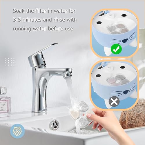 Pet Water Fountain Filters Compatible with Catit PIXI Cat Drinking Fountain (12 Count)