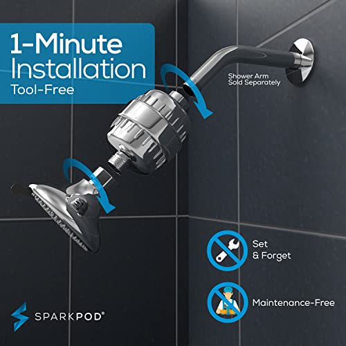 23 Stage Filtered Shower Head with 3 Spray Settings