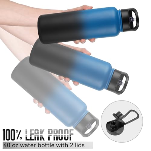 40 oz Insulated Water Bottle with Straw