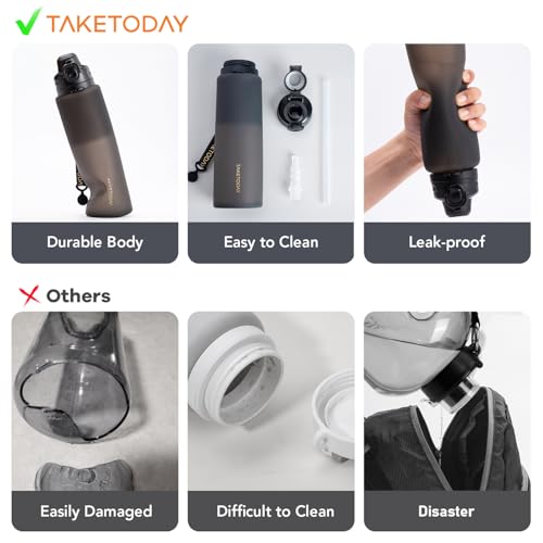 Collapsible Water Bottles with Straw for International Travel