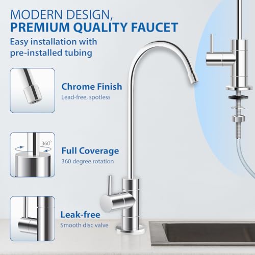 RO-PH90, 6-Stage Under Sink RO System, Alkaline, 90 GPD