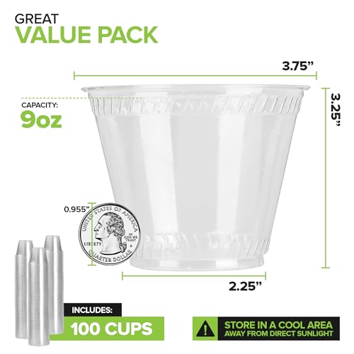 9 oz Clear Cold Cups (100 Count)