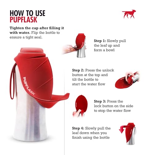 PupFlask Large Dog Water Bottle (27 Fl Oz)