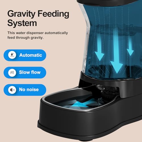 Automatic Dog Water Dispenser Gravity Stainless Steel Water Waterer Feeder