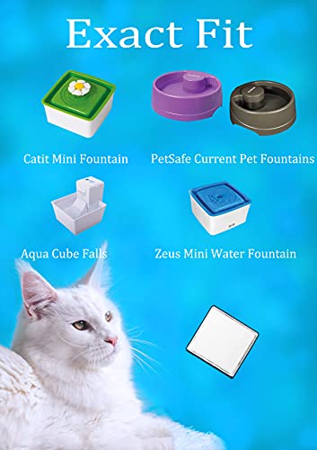AP 2.65" x 2.65" Cat Fountain Filter for Zeus Catit mini Flower Petsafe (12 Count)