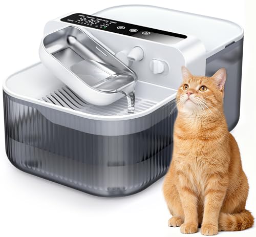 Wireless Cat Water Fountain with No Filters