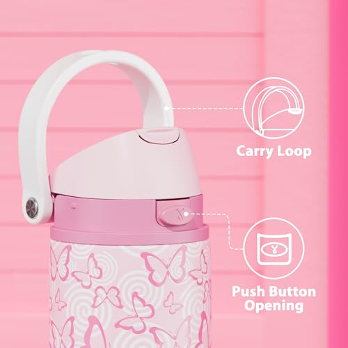 24 oz Insulated Water Bottle with Straw