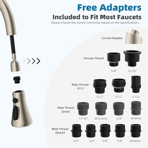 Pull Down Kitchen Faucet Head Replacement