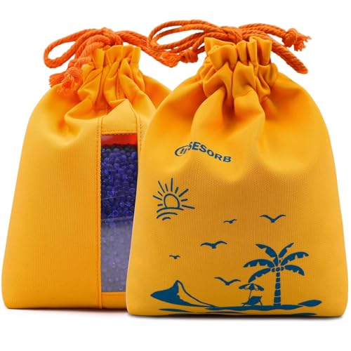 5 Sets 1000g Rechargeable Silica Gel Beads with 1 Cloth Bag