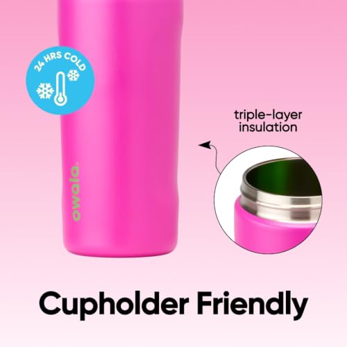 FreeSip Kids Stainless Steel Water Bottle 16 oz All the Berries