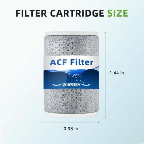 Carbon Fiber Filter Replacements for ZCONIEY 1080°Swivel Robotic Arm Faucet Water Filter (4 Count)