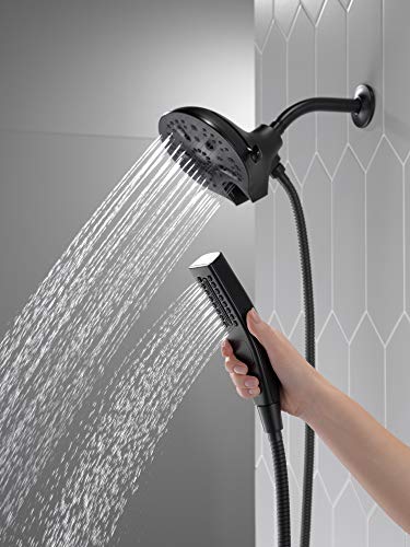 58620-BL25-PK 2-in-1 Dual Shower Head, Black, 5 Spray Settings, Lifetime Limited Warranty