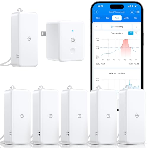 2.0 WiFi Hygrometer Thermometer with Gateway (6 Count)