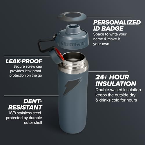 Overtime' 22oz Stainless Steel Water Bottle