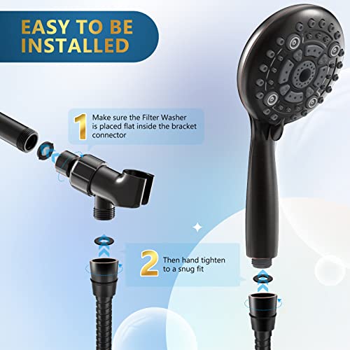 6 Spray Modes High Pressure Handheld Showerhead Set Upgraded