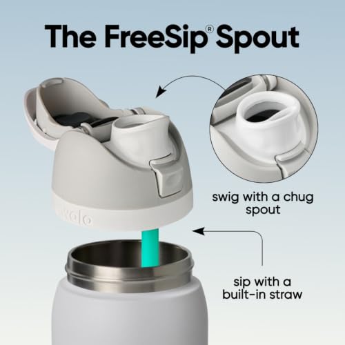 FreeSip Stainless Steel Water Bottle 40 oz Iced Breeze